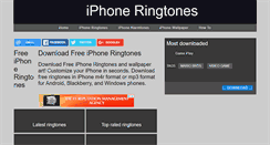 Desktop Screenshot of iphoneringtones.ca